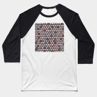 Valentines Hearts- Gray Background Baseball T-Shirt